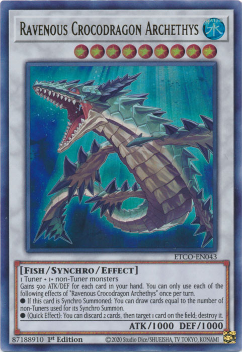 Ravenous Crocodragon Archethys [ETCO-EN043] Ultra Rare | Enigma On Main