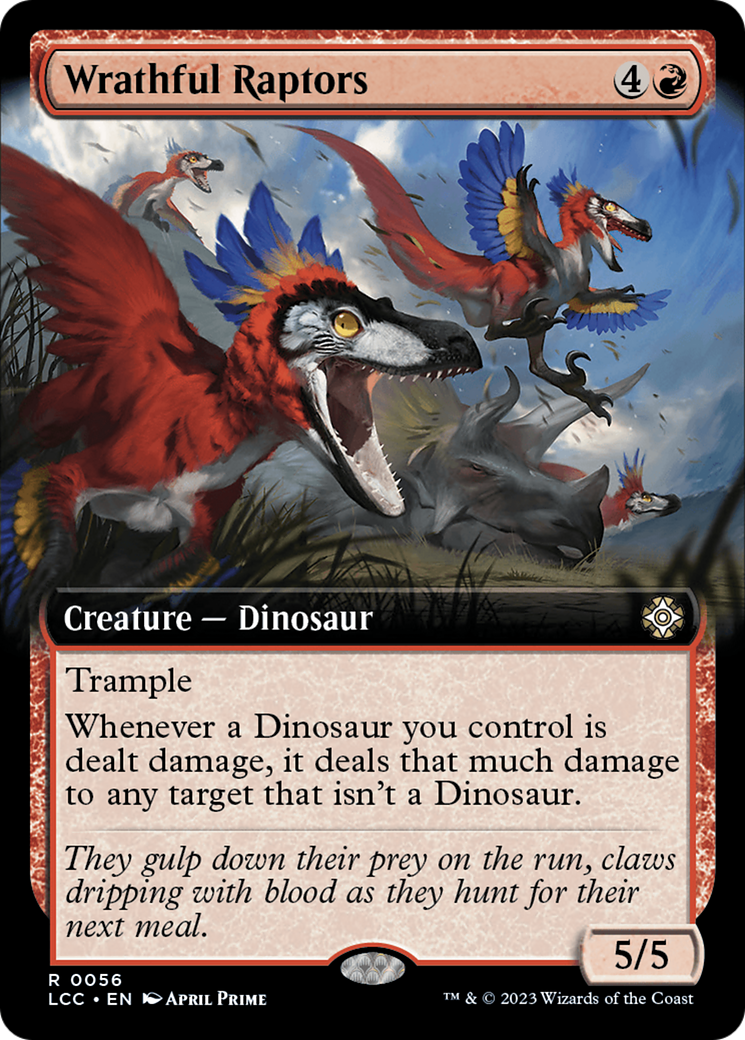 Wrathful Raptors (Extended Art) [The Lost Caverns of Ixalan Commander] | Enigma On Main