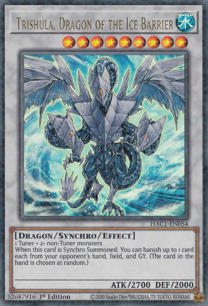 Trishula, Dragon of the Ice Barrier (Duel Terminal) [HAC1-EN054] Parallel Rare | Enigma On Main