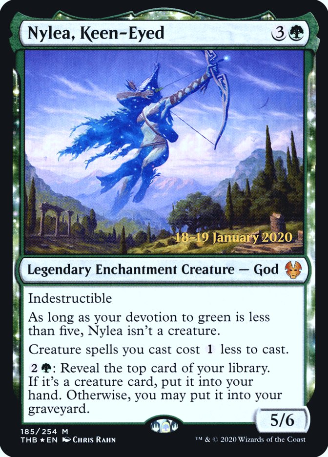 Nylea, Keen-Eyed [Theros Beyond Death Prerelease Promos] | Enigma On Main