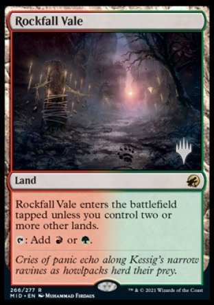 Rockfall Vale (Promo Pack) [Innistrad: Midnight Hunt Promos] | Enigma On Main