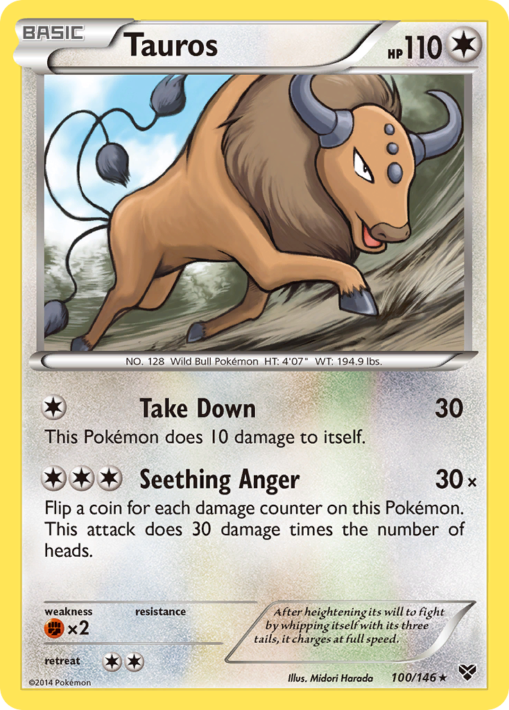 Tauros (100/146) [XY: Base Set] | Enigma On Main