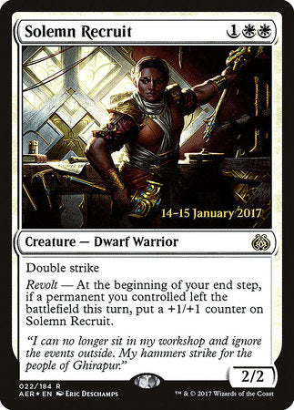 Solemn Recruit [Aether Revolt Promos] | Enigma On Main