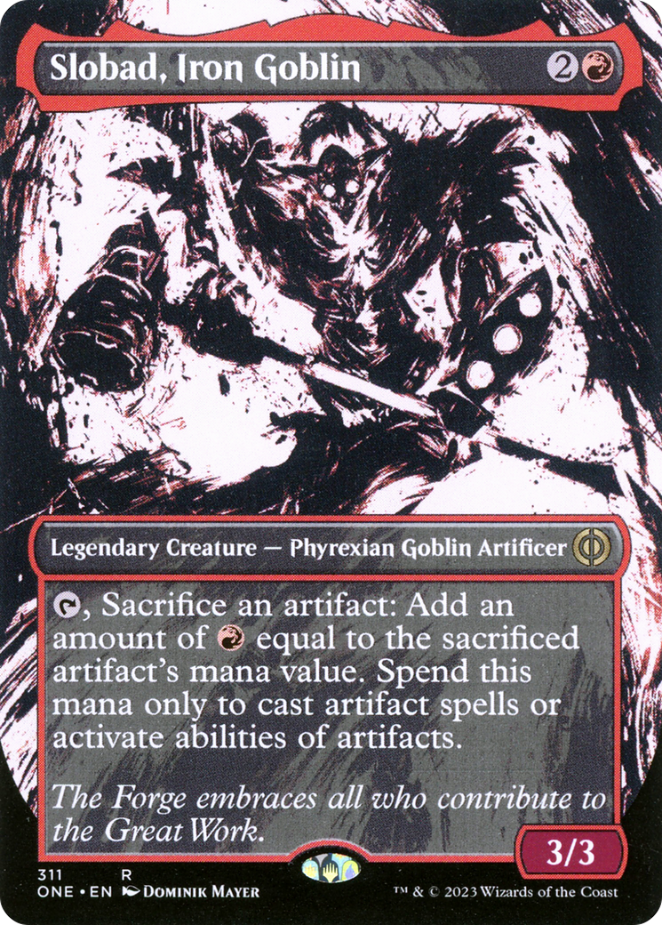 Slobad, Iron Goblin (Borderless Ichor) [Phyrexia: All Will Be One] | Enigma On Main