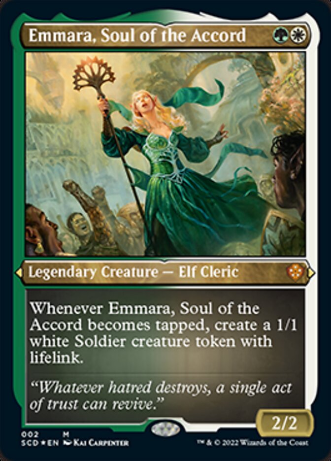 Emmara, Soul of the Accord (Foil Etched) [Starter Commander Decks] | Enigma On Main