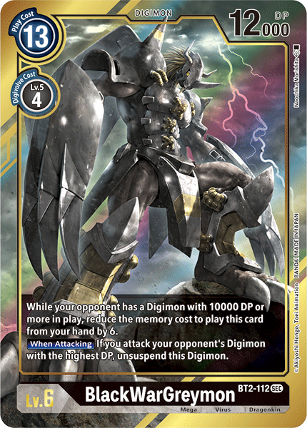 BlackWarGreymon [BT2-112] (Alternate Art) [Release Special Booster Ver.1.5] | Enigma On Main