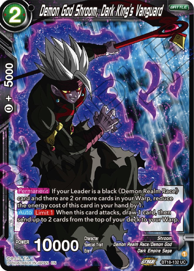 Demon God Shroom, Dark King's Vanguard (BT18-132) [Dawn of the Z-Legends] | Enigma On Main