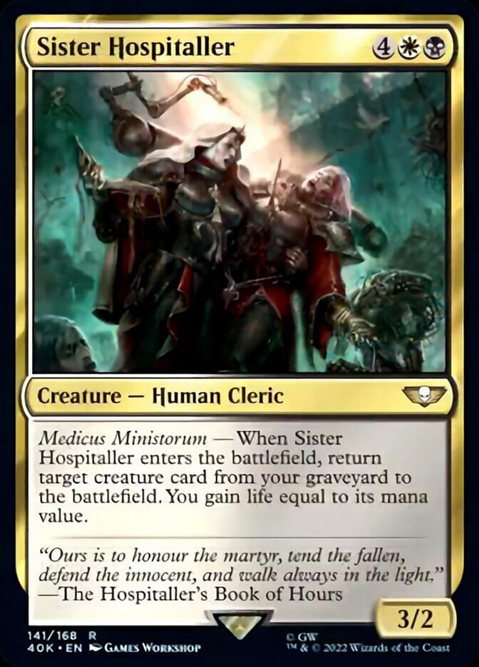 Sister Hospitaller (Surge Foil) [Universes Beyond: Warhammer 40,000] | Enigma On Main