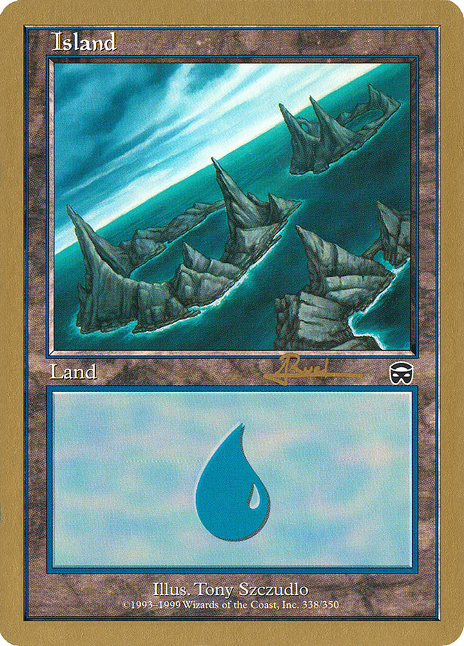 Island (ar338) (Antoine Ruel) [World Championship Decks 2001] | Enigma On Main