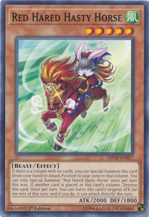 Red Hared Hasty Horse [MP19-EN017] Common | Enigma On Main