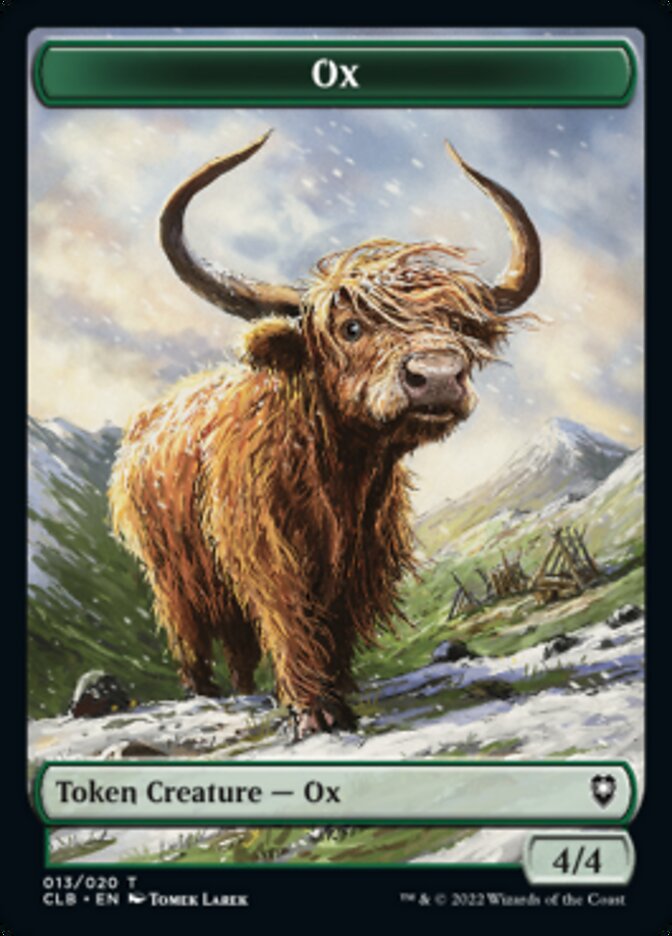 Treasure // Ox Double-sided Token [Commander Legends: Battle for Baldur's Gate Tokens] | Enigma On Main