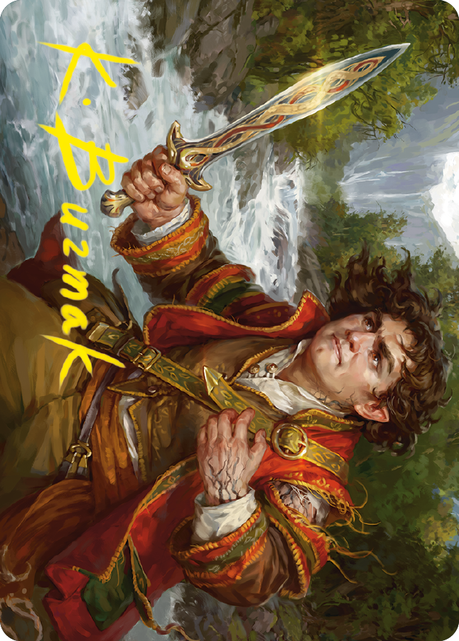 Frodo Baggins Art Card (16/81) (Gold-Stamped Signature) [The Lord of the Rings: Tales of Middle-earth Art Series] | Enigma On Main