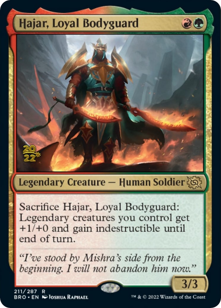 Hajar, Loyal Bodyguard [The Brothers' War: Prerelease Promos] | Enigma On Main