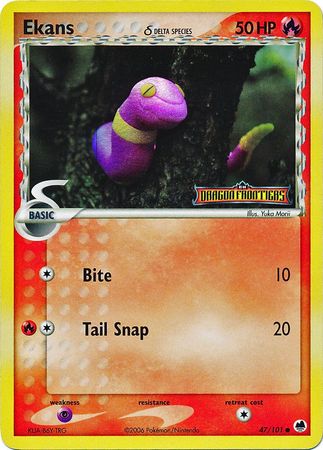 Ekans (47/101) (Delta Species) (Stamped) [EX: Dragon Frontiers] | Enigma On Main