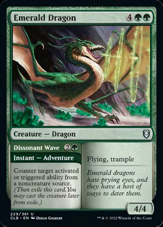 Emerald Dragon // Dissonant Wave [Commander Legends: Battle for Baldur's Gate] | Enigma On Main