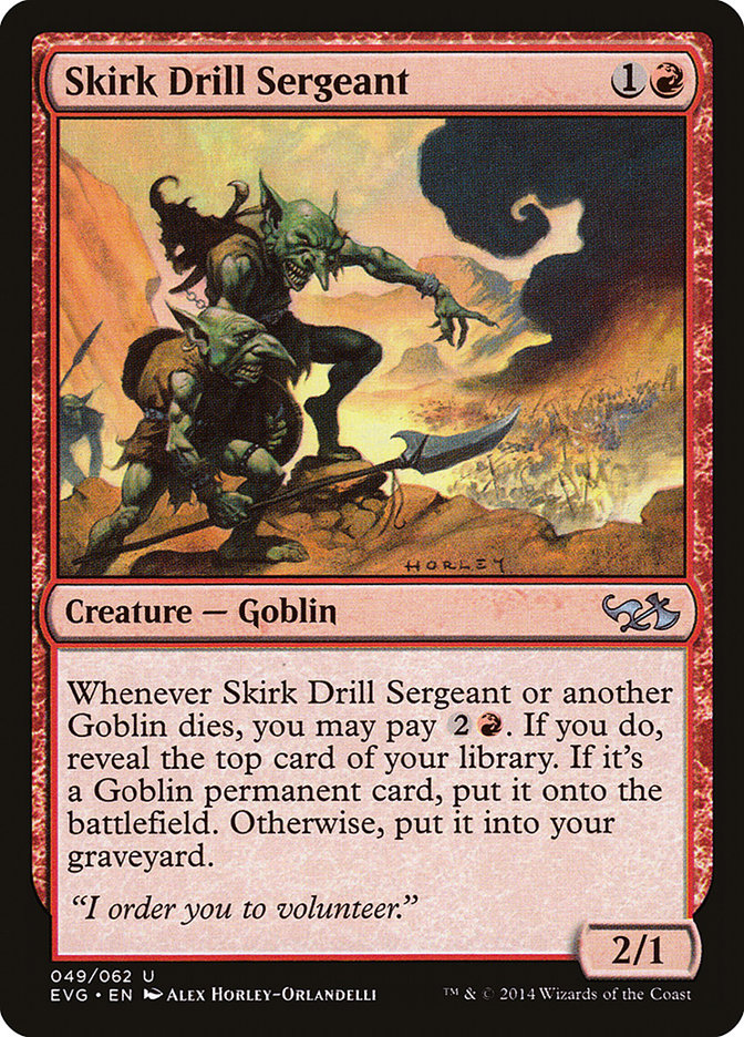 Skirk Drill Sergeant (Elves vs. Goblins) [Duel Decks Anthology] | Enigma On Main