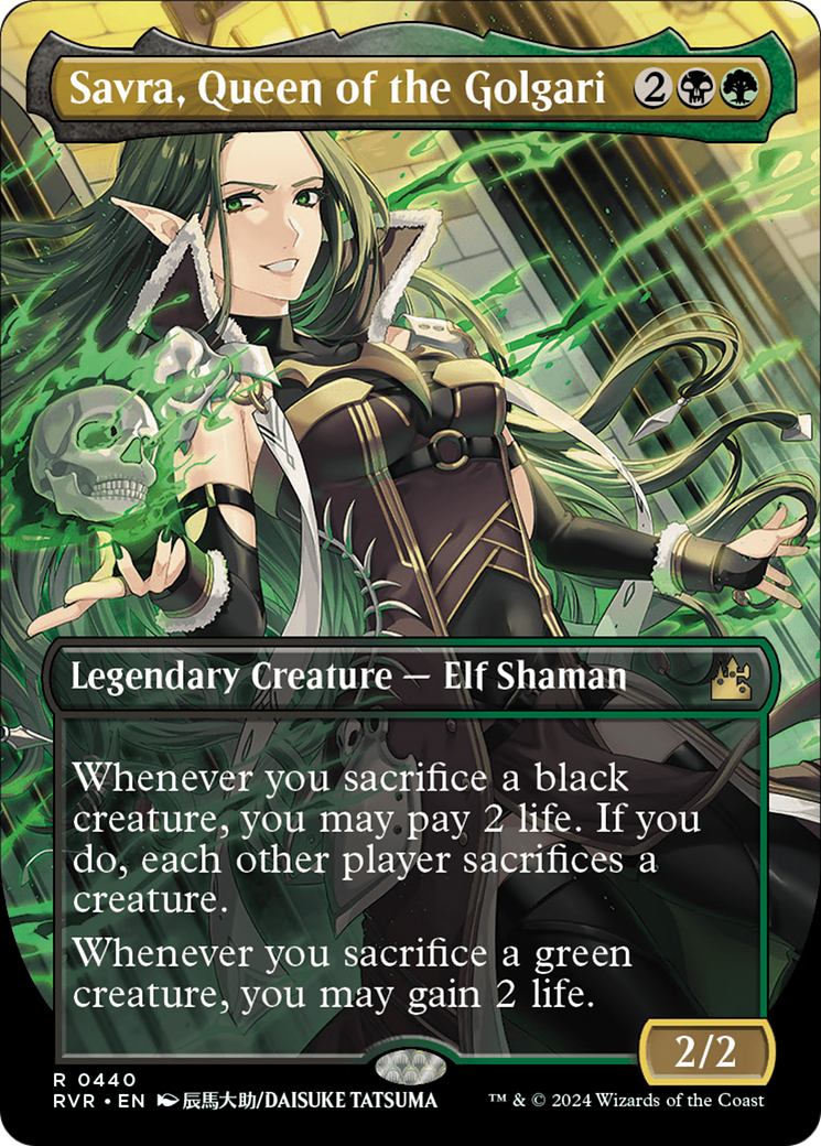 Savra, Queen of the Golgari (Anime Borderless) [Ravnica Remastered] | Enigma On Main