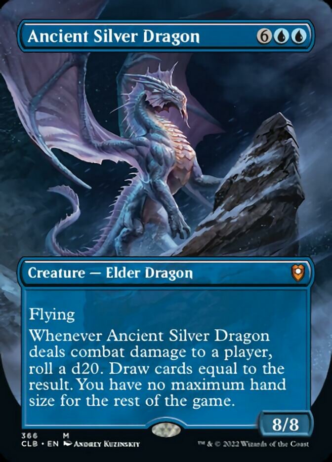 Ancient Silver Dragon (Borderless Alternate Art) [Commander Legends: Battle for Baldur's Gate] | Enigma On Main