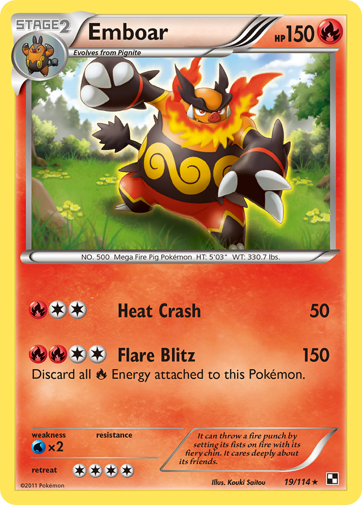 Emboar (19/114) [Black & White: Base Set] | Enigma On Main