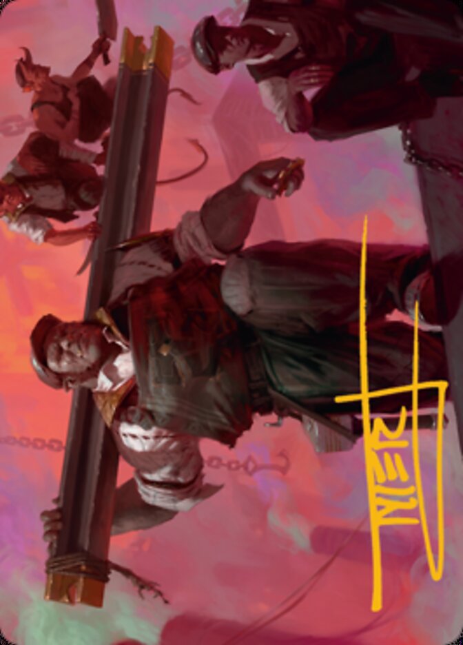 The Beamtown Bullies Art Card (Gold-Stamped Signature) [Streets of New Capenna Art Series] | Enigma On Main