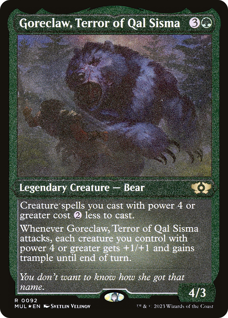 Goreclaw, Terror of Qal Sisma (Foil Etched) [Multiverse Legends] | Enigma On Main