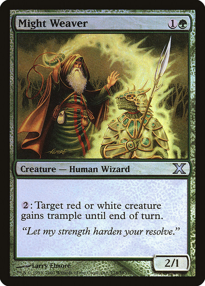 Might Weaver (Premium Foil) [Tenth Edition] | Enigma On Main