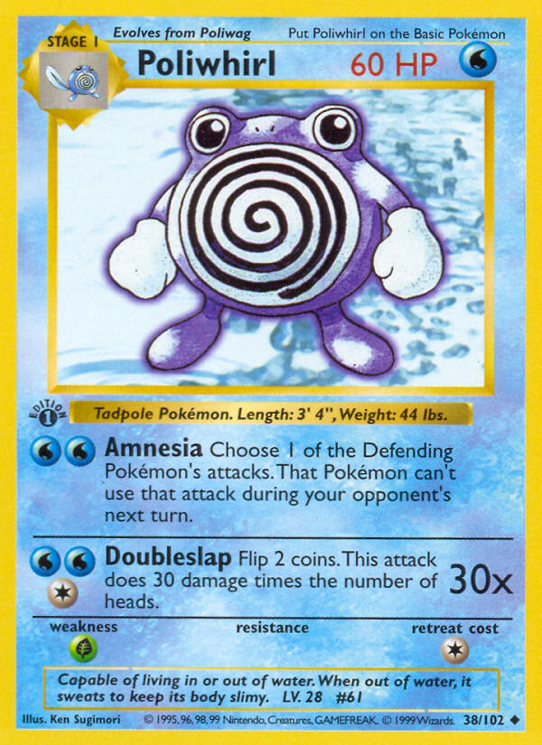 Poliwhirl (38/102) (Shadowless) [Base Set 1st Edition] | Enigma On Main