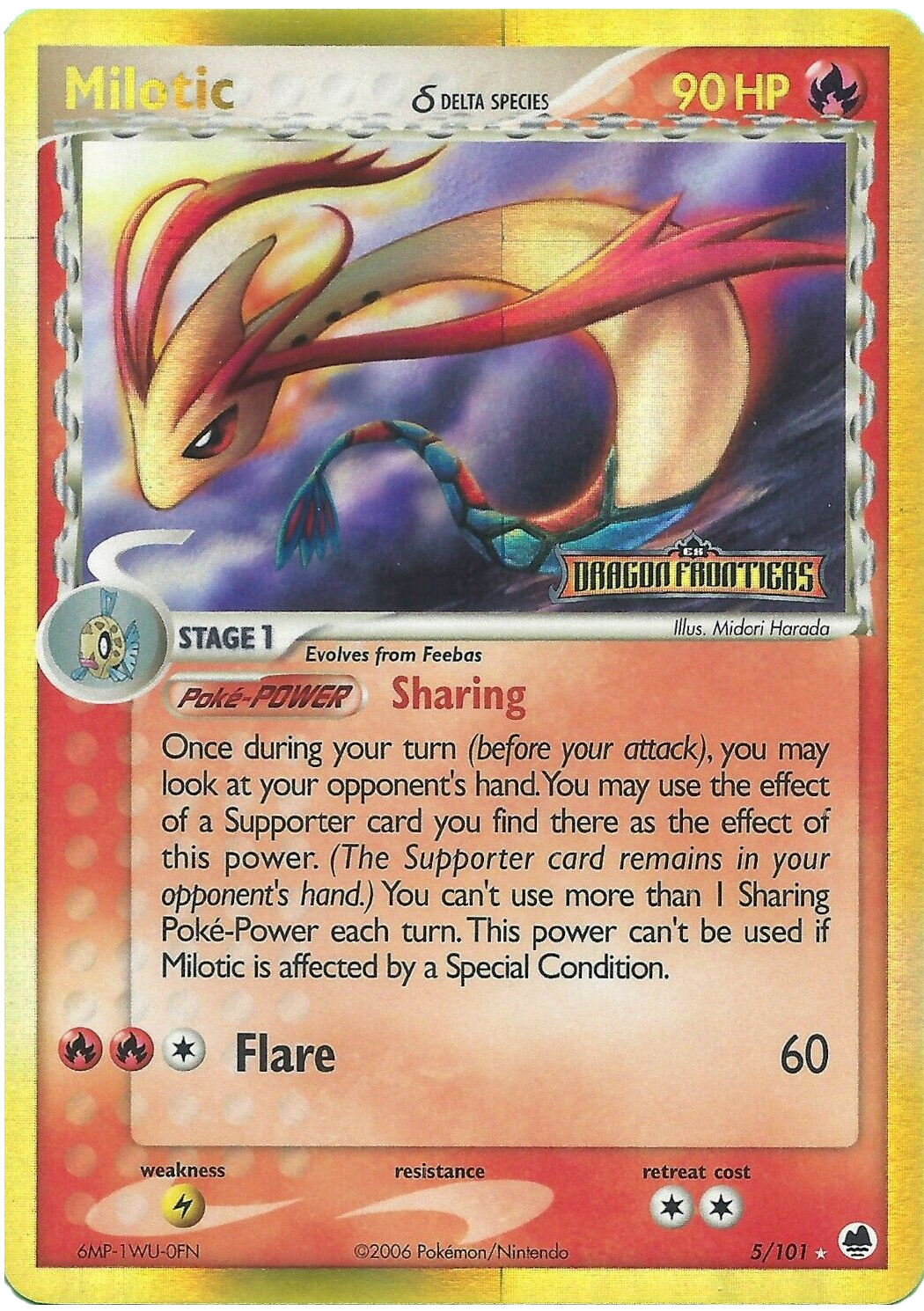 Milotic (5/101) (Delta Species) (Stamped) [EX: Dragon Frontiers] | Enigma On Main