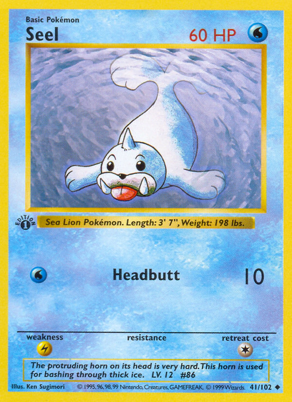 Seel (41/102) (Shadowless) [Base Set 1st Edition] | Enigma On Main