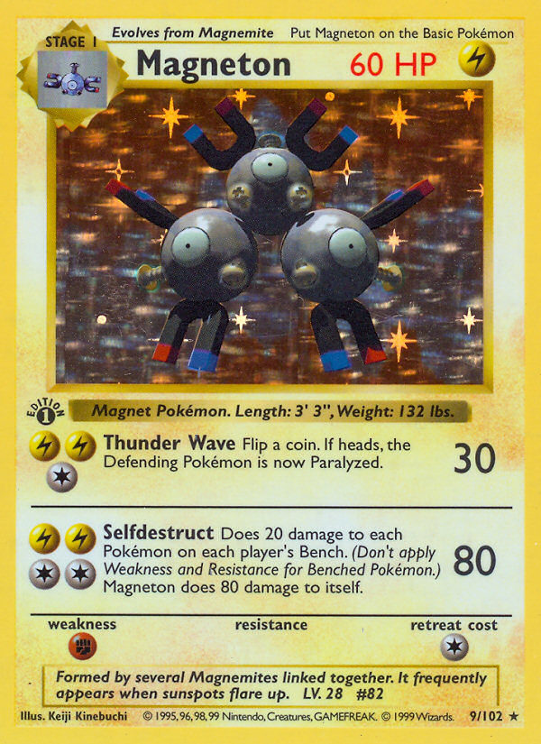 Magneton (9/102) (Shadowless) [Base Set 1st Edition] | Enigma On Main