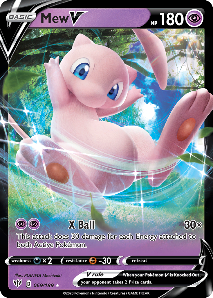 Mew V (069/189) (Jumbo Card) [Sword & Shield: Darkness Ablaze] | Enigma On Main