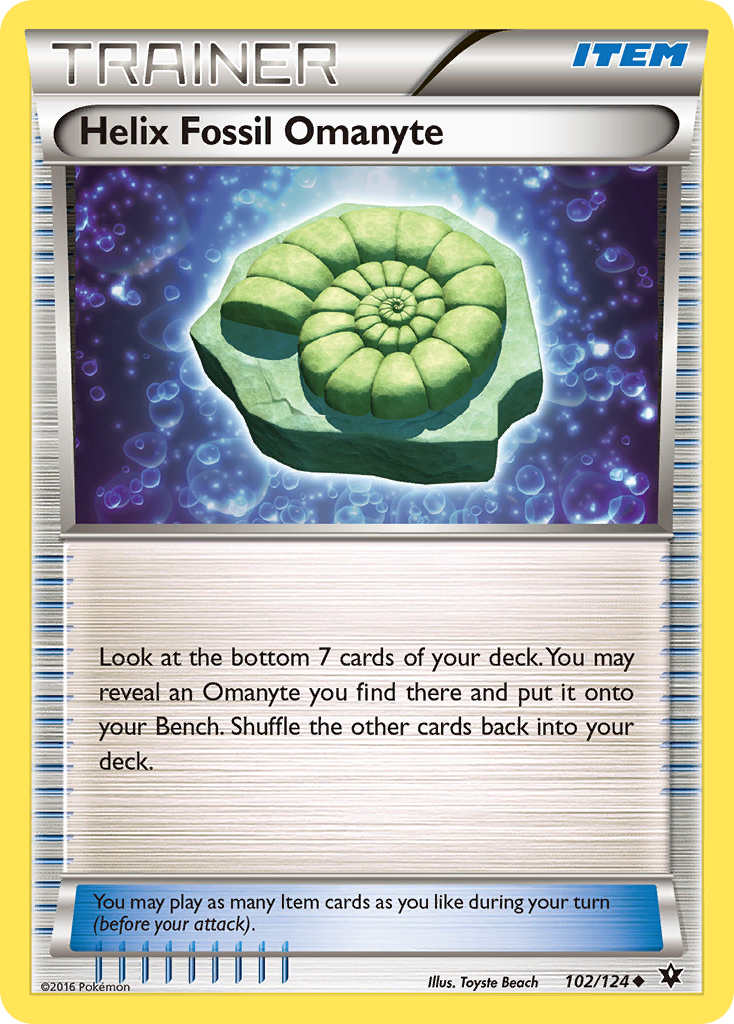 Helix Fossil Omanyte (102/124) [XY: Fates Collide] | Enigma On Main