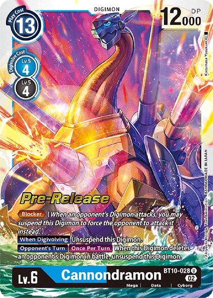 Cannondramon [BT10-028] [Xros Encounter Pre-Release Cards] | Enigma On Main