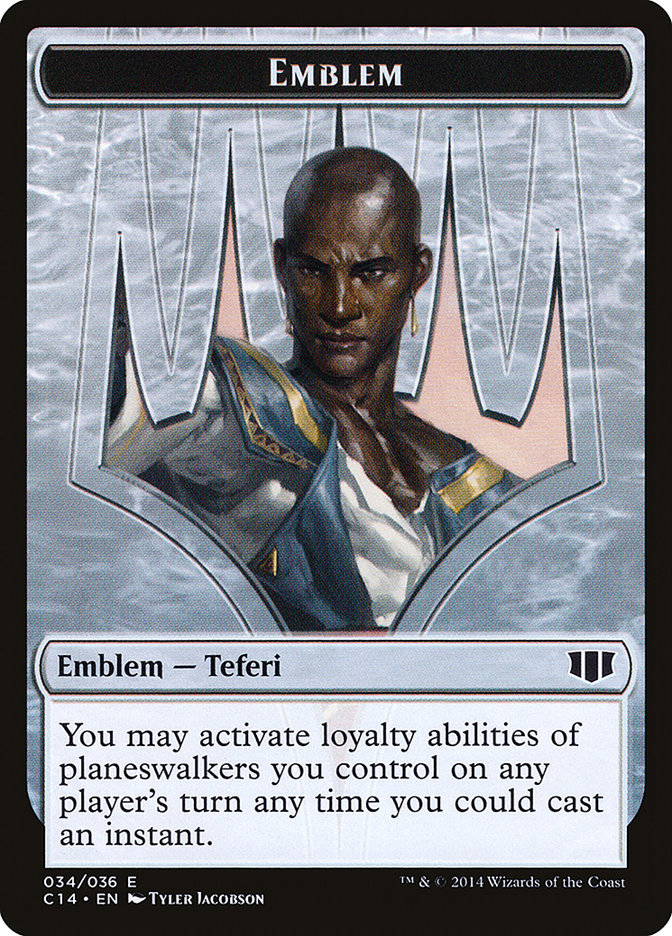 Teferi, Temporal Archmage Emblem // Zombie (011/036) Double-sided Token [Commander 2014 Tokens] | Enigma On Main