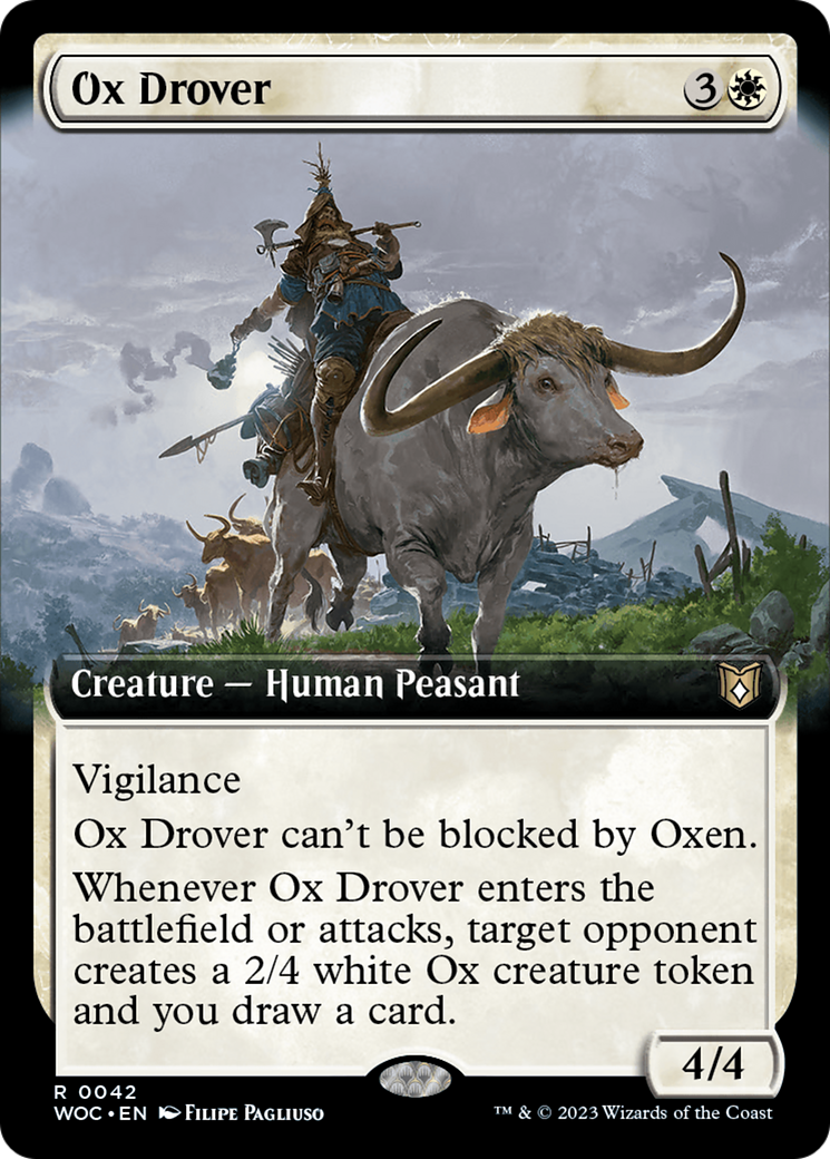 Ox Drover (Extended Art) [Wilds of Eldraine Commander] | Enigma On Main