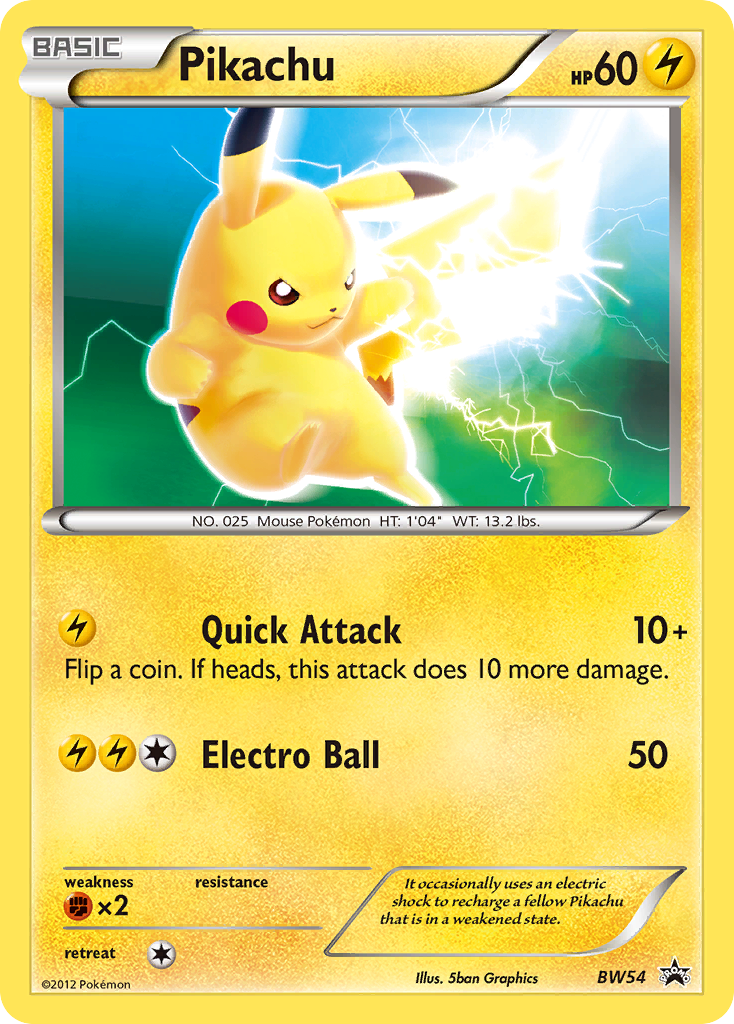 Pikachu (BW54) [Black & White: Black Star Promos] | Enigma On Main