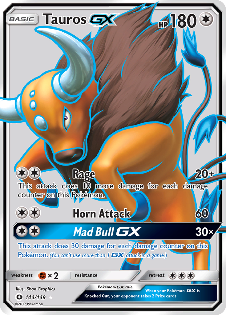 Tauros GX (144/149) [Sun & Moon: Base Set] | Enigma On Main