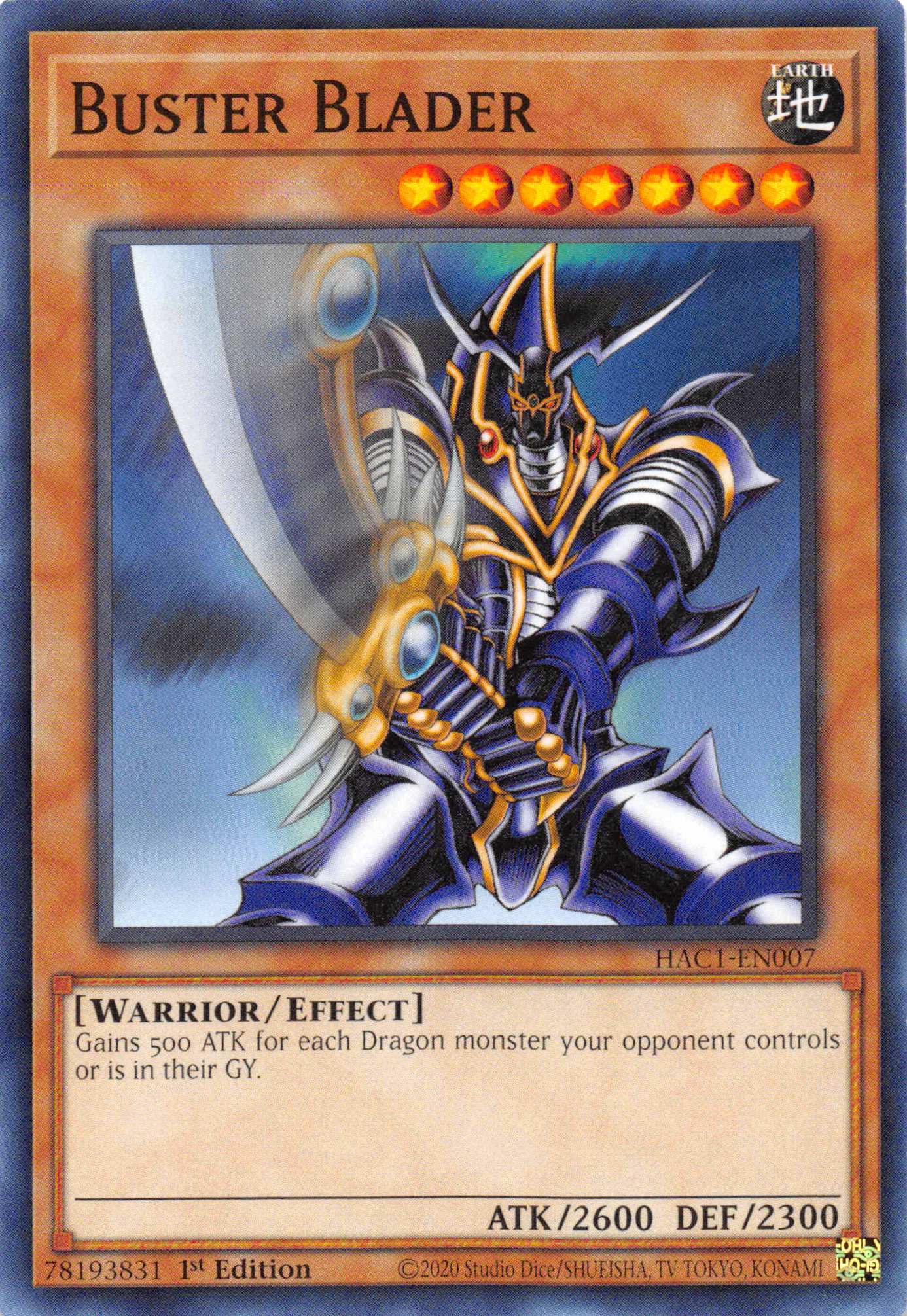 Buster Blader (Duel Terminal) [HAC1-EN007] Parallel Rare | Enigma On Main