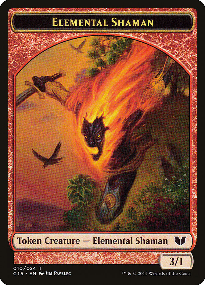Elemental Shaman // Shapeshifter Double-Sided Token [Commander 2015 Tokens] | Enigma On Main