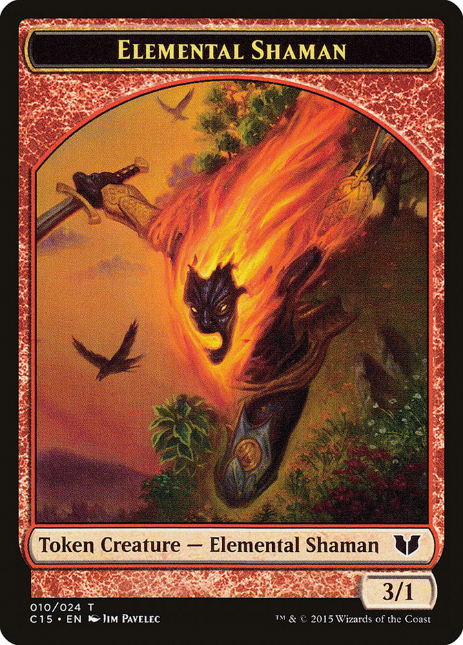 Knight (004) // Elemental Shaman Double-Sided Token [Commander 2015 Tokens] | Enigma On Main