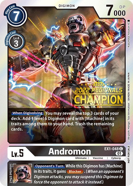 Andromon [EX1-048] (2022 Championship Online Regional) (Online Champion) [Classic Collection Promos] | Enigma On Main