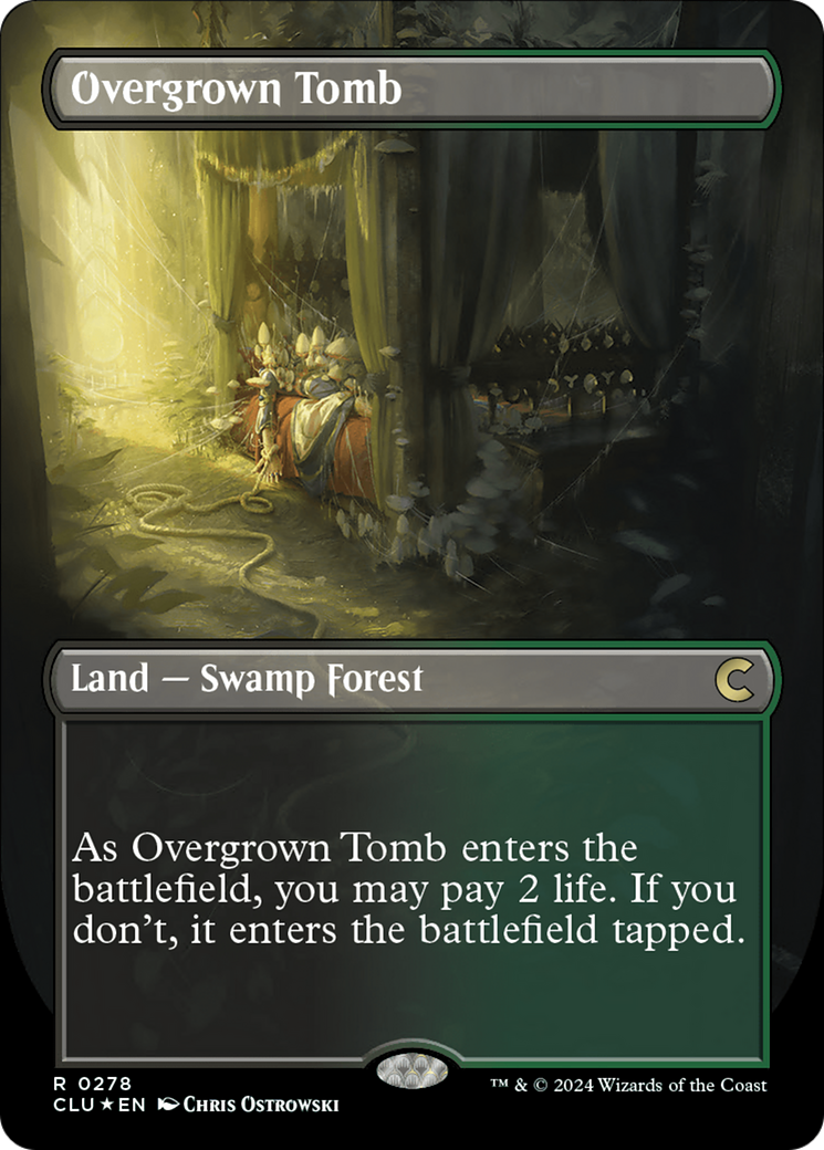 Overgrown Tomb (Borderless) [Ravnica: Clue Edition] | Enigma On Main