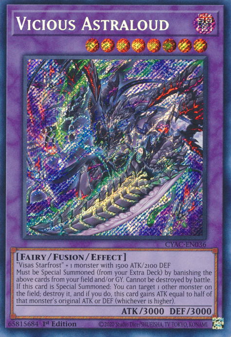 Vicious Astraloud [CYAC-EN036] Secret Rare | Enigma On Main