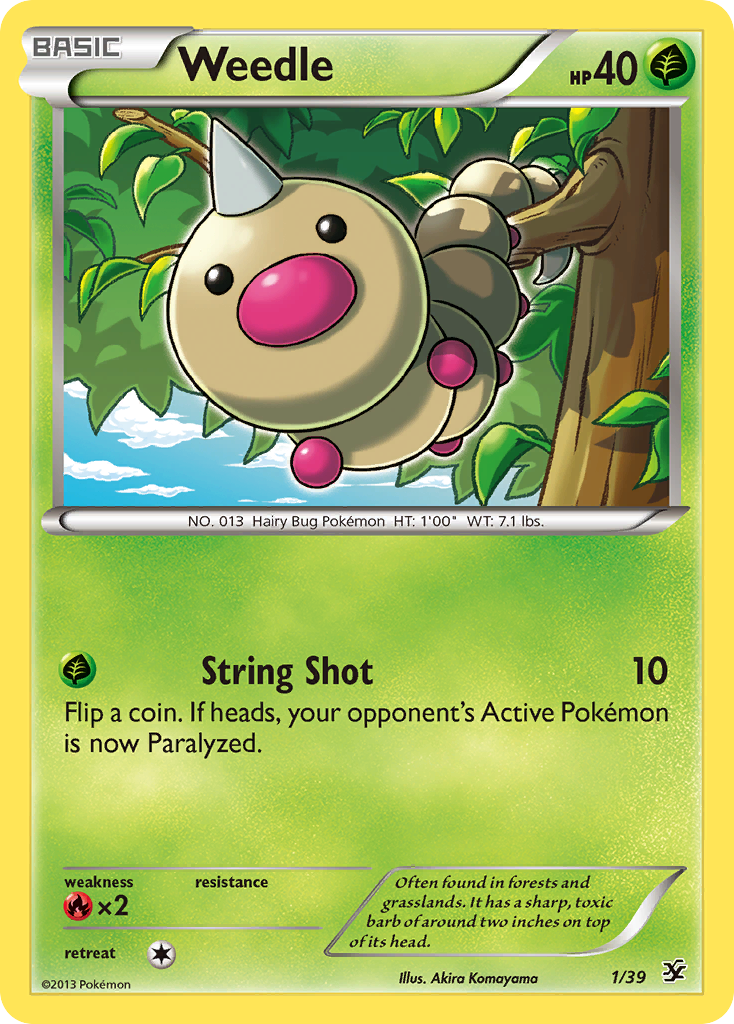 Weedle (1/39) [XY: Kalos Starter Set] | Enigma On Main