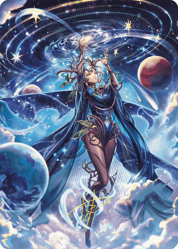 Omniscience Anime Art Card (Gold-Stamped Signature) [Wilds of Eldraine Art Series] | Enigma On Main