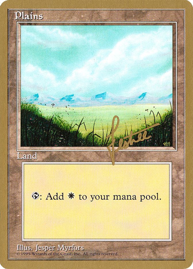 Plains (bl366) (Bertrand Lestree) [Pro Tour Collector Set] | Enigma On Main