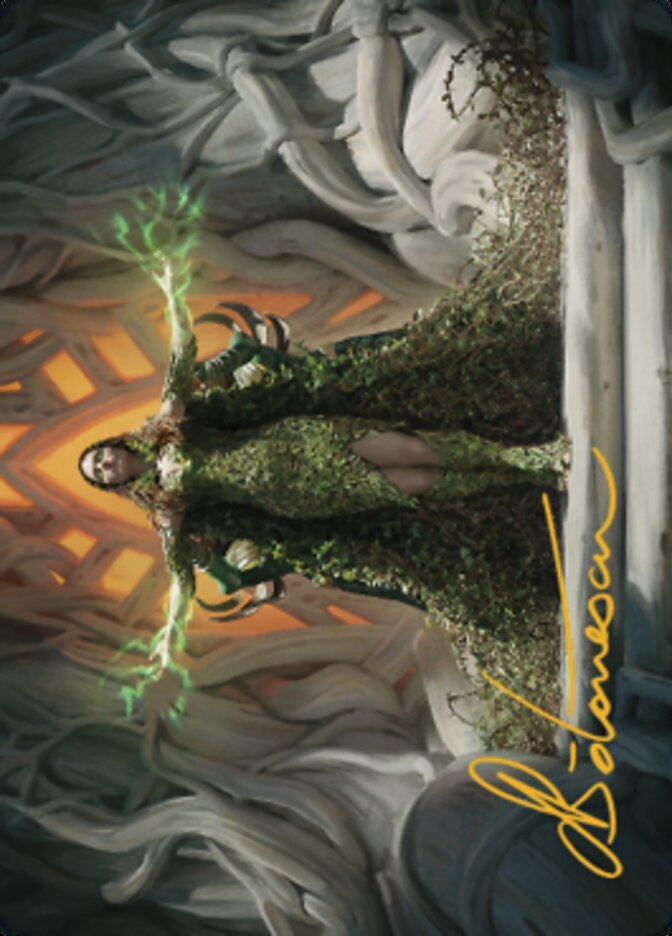 Titania, Voice of Gaea Art Card (Gold-Stamped Signature) [The Brothers' War Art Series] | Enigma On Main