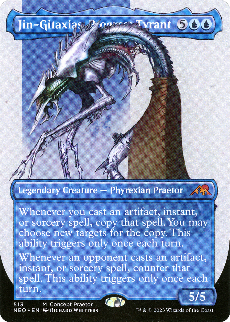 Jin-Gitaxias, Progress Tyrant (Borderless Concept Praetors) [Phyrexia: All Will Be One] | Enigma On Main