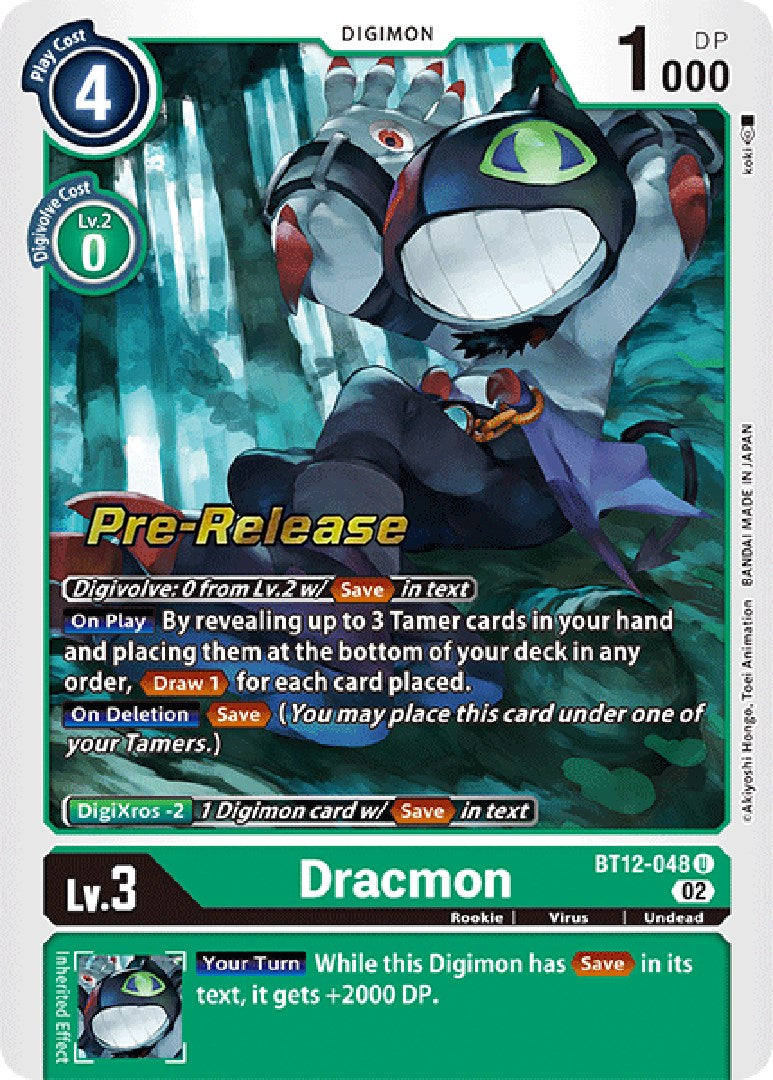 Dracmon [BT12-048] [Across Time Pre-Release Cards] | Enigma On Main