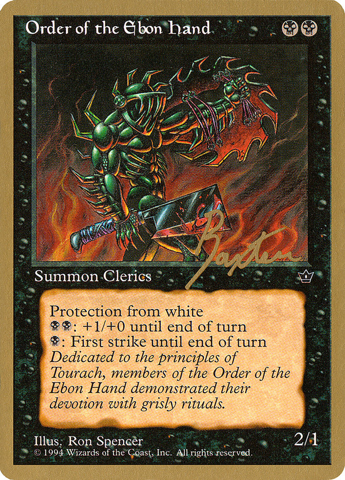 Order of the Ebon Hand (Spencer) (George Baxter) [Pro Tour Collector Set] | Enigma On Main